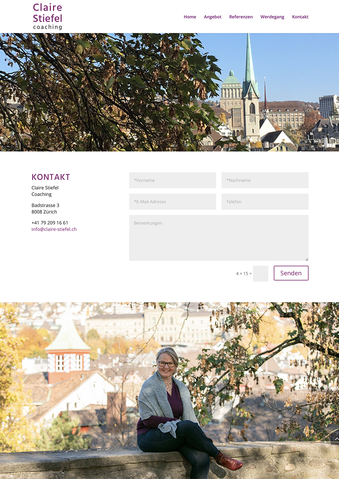 Claire Stiefel coaching 4 – Referenzbild von laufweite Webdesign & Corporate Design | Raum Zürich